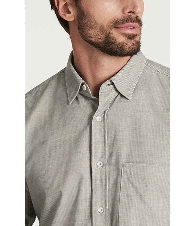 Modern Fit Grey Corduroy Shirt