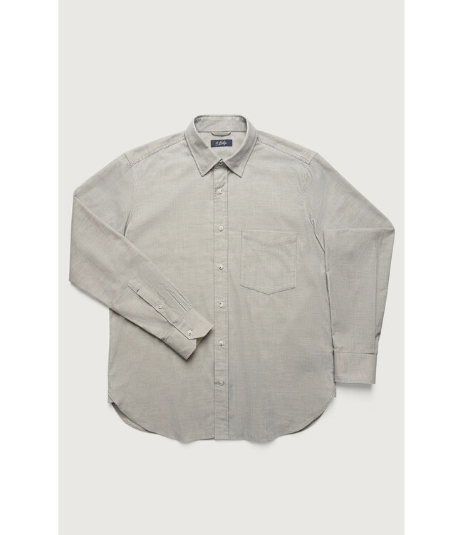 Modern Fit Grey Corduroy Shirt