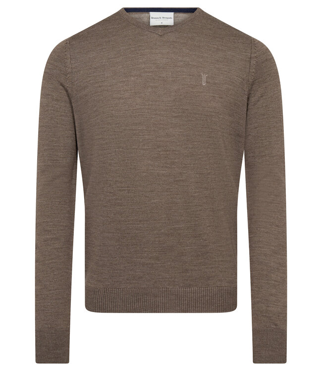 Light Brown Uranus V Neck Sweater
