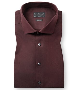 BRUUN & STENGADE Modern Fit Burgundy Manny Shirt