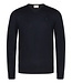 BRUUN & STENGADE Navy Uranus V Neck Sweater