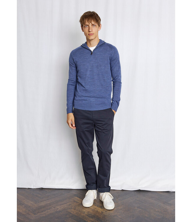 Ocean Blue Pelle 1/4 Zip Sweater