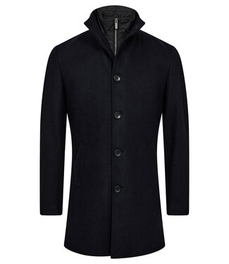 BRUUN & STENGADE Navy Ontario Overcoat