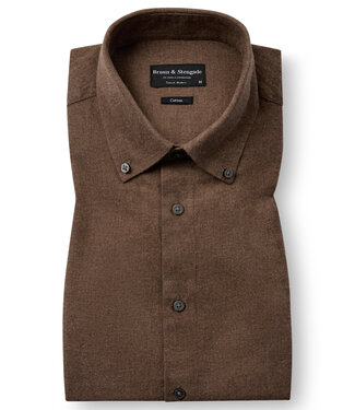 BRUUN & STENGADE Modern Fit Brown Faruk Shirt