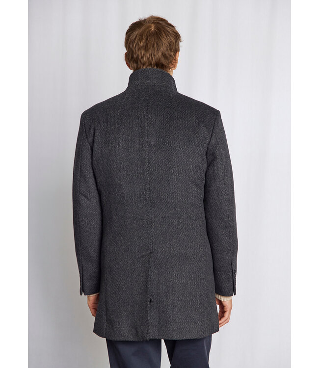 Dark Grey Tweed Overcoat
