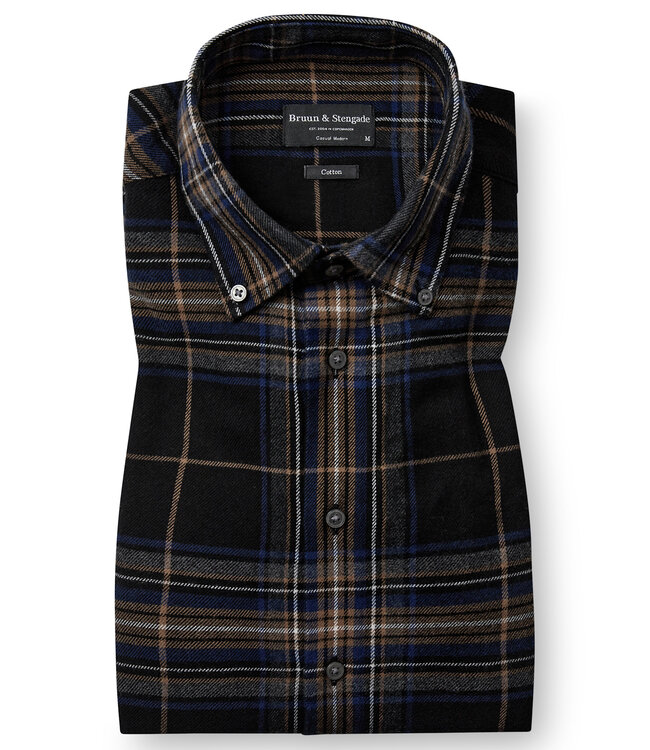 Modern Fit Navy Plaid Shanin Shirt