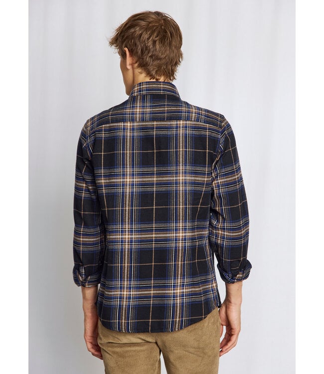 Modern Fit Navy Plaid Shanin Shirt