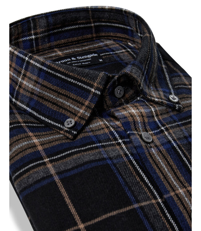 Modern Fit Navy Plaid Shanin Shirt