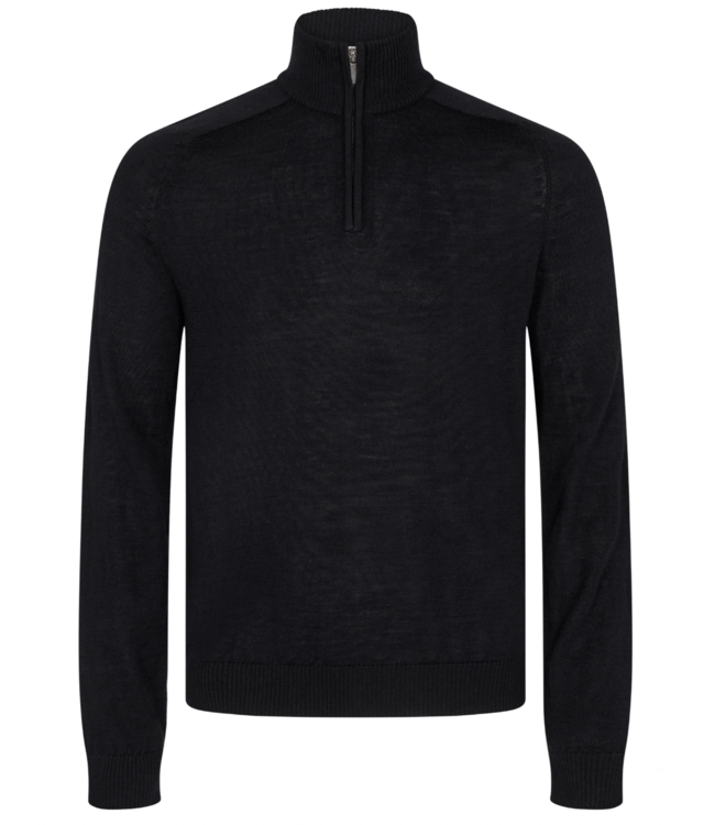 Black Pelle 1/4 Zip Sweater