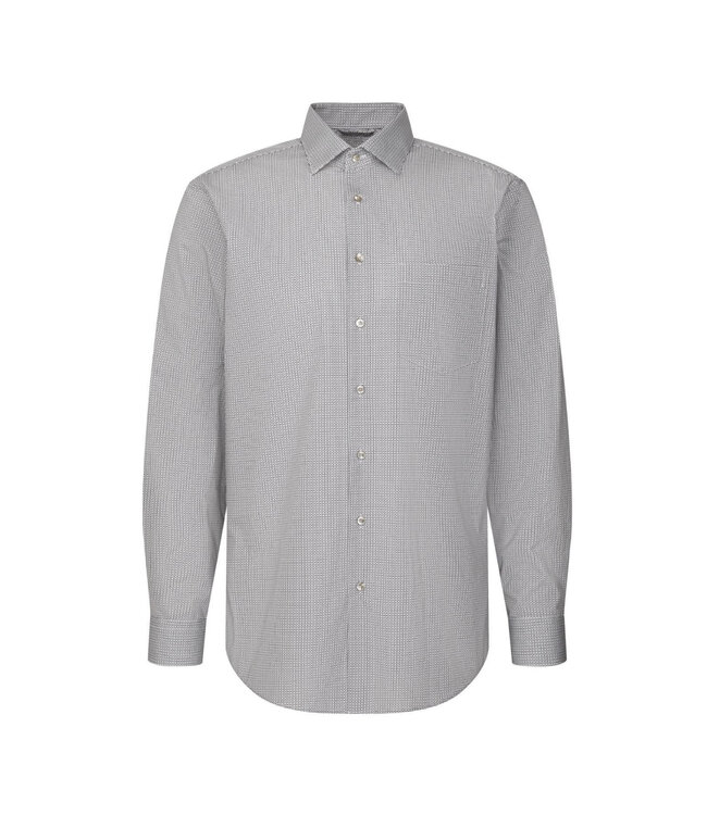 Modern Fit Grey Black Dot Shirt