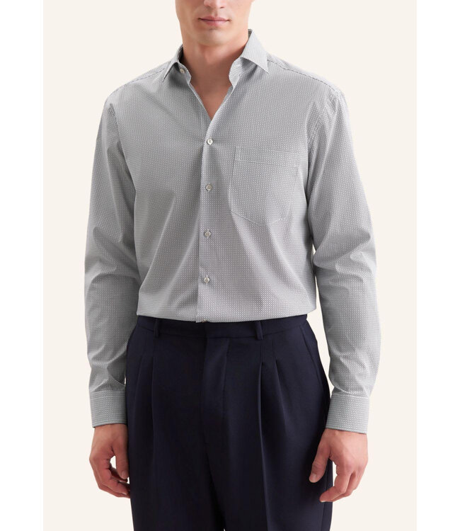 Modern Fit Grey Black Dot Shirt