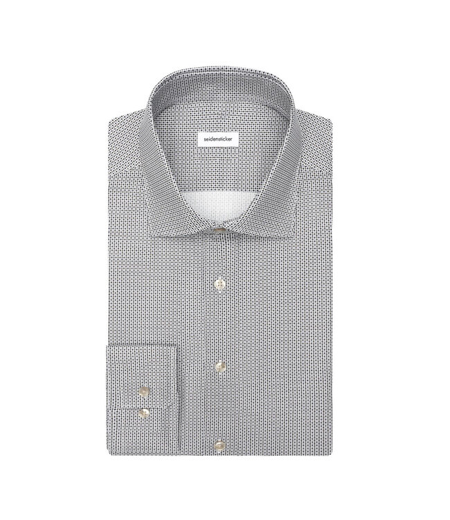 Modern Fit Grey Black Dot Shirt