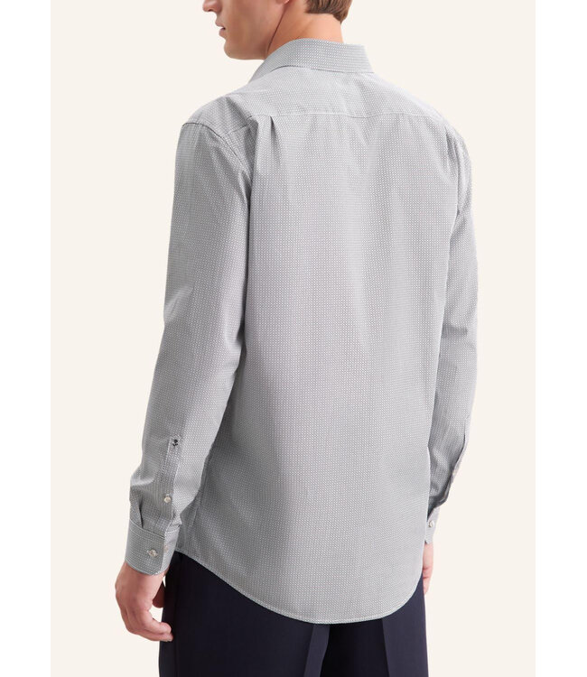 Modern Fit Grey Black Dot Shirt
