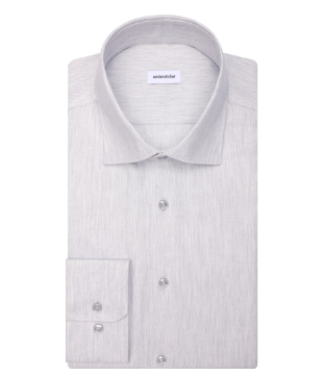 SEIDENSTICKER Modern Fit Grey Herringbone Shirt