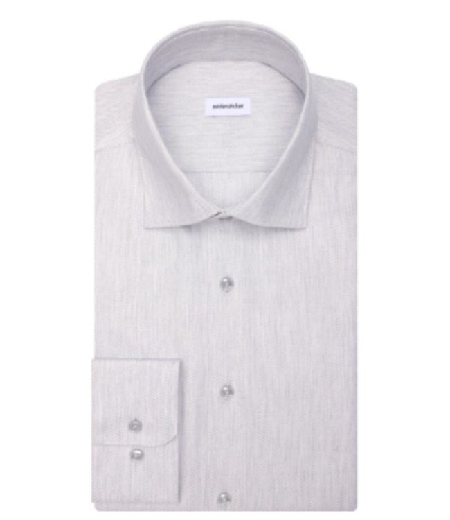 Modern Fit Grey Herringbone Shirt