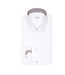 Modern Fit White Tan Button Shirt