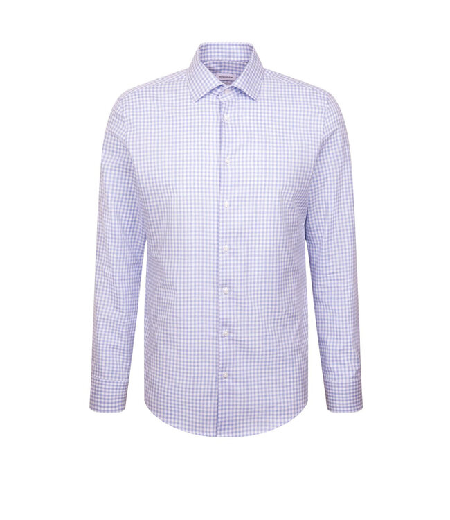 Slim Fit Blue Gingham Shirt