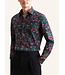 Slim Fit Dark Grey Floral Shirt