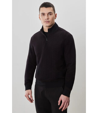 ROBERT BARAKETT Bordeaux Cedro Herringbone 1/4 Zip