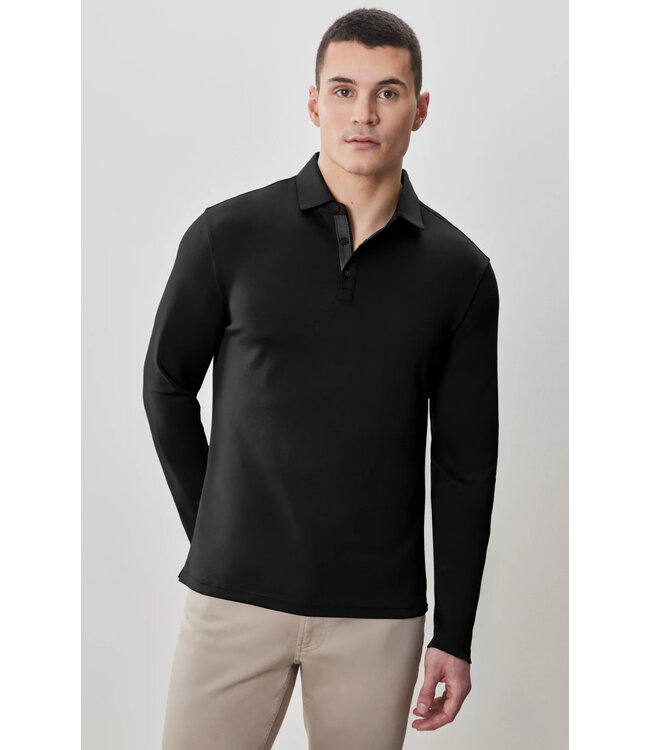 Black Georgia LS Polo