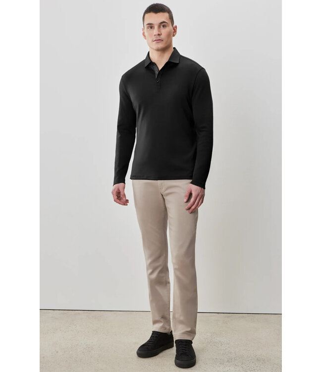 Black Georgia LS Polo
