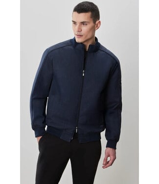 ROBERT BARAKETT Navy Cegio Quilted Jacket