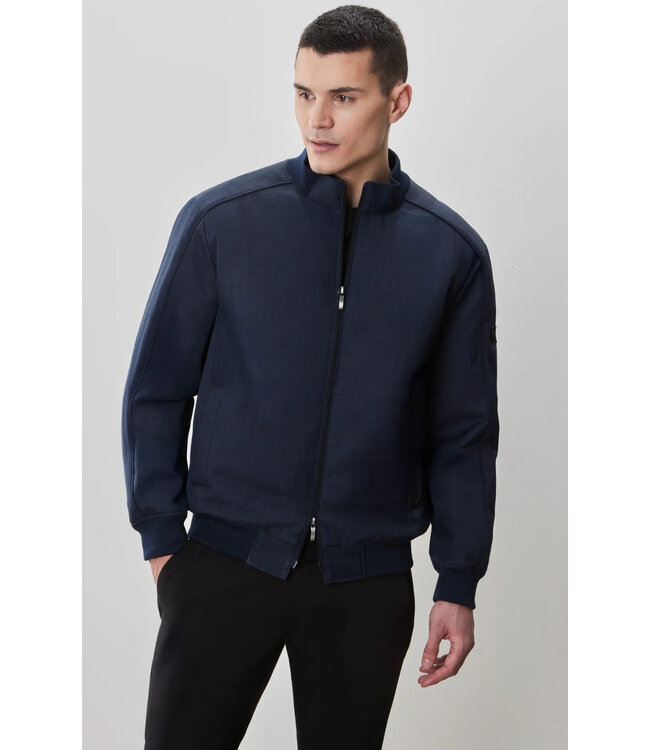 Navy Cegio Quilted Jacket