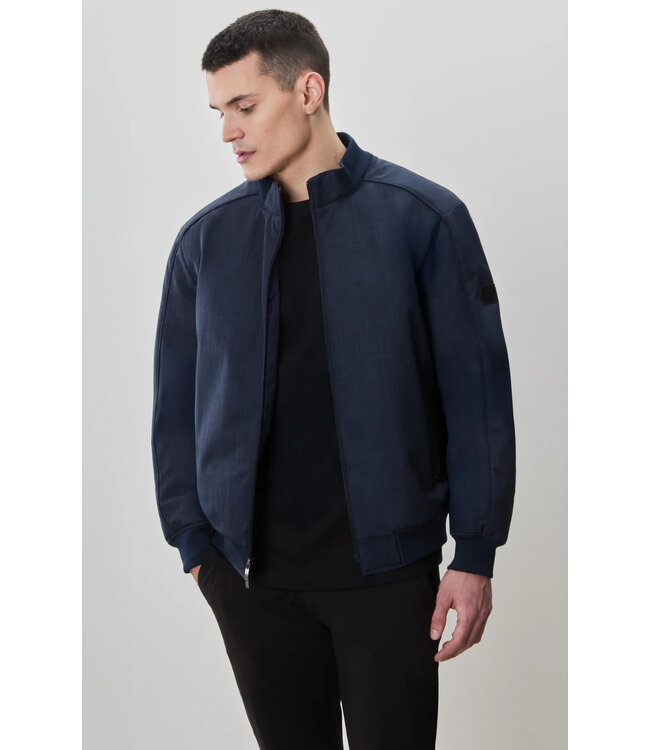 Navy Cegio Quilted Jacket