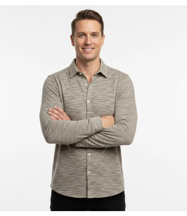 Modern Fit Oatmeal Cielo Knit Shirt