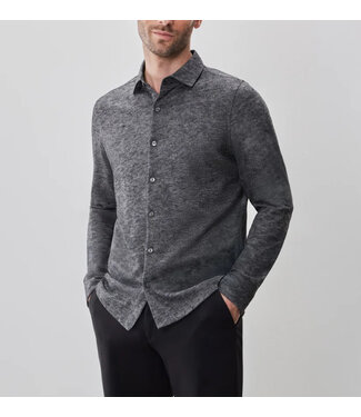 ROBERT BARAKETT Modern Fit Charcoal Alonzo Knit Shirt