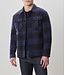 ROBERT BARAKETT Navy Kaden Plaid Overshirt