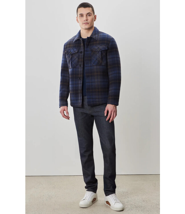 Navy Kaden Plaid Overshirt