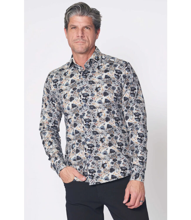 Modern Fit Navy Floral Shirt