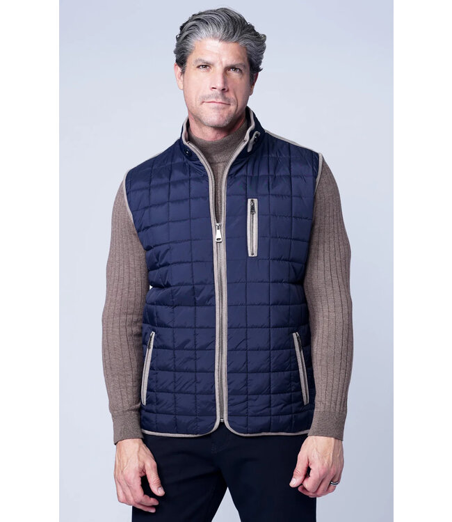 Navy Brown Trento Vest
