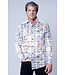 7 DOWNIE Modern Fit Ecru Print Shirt