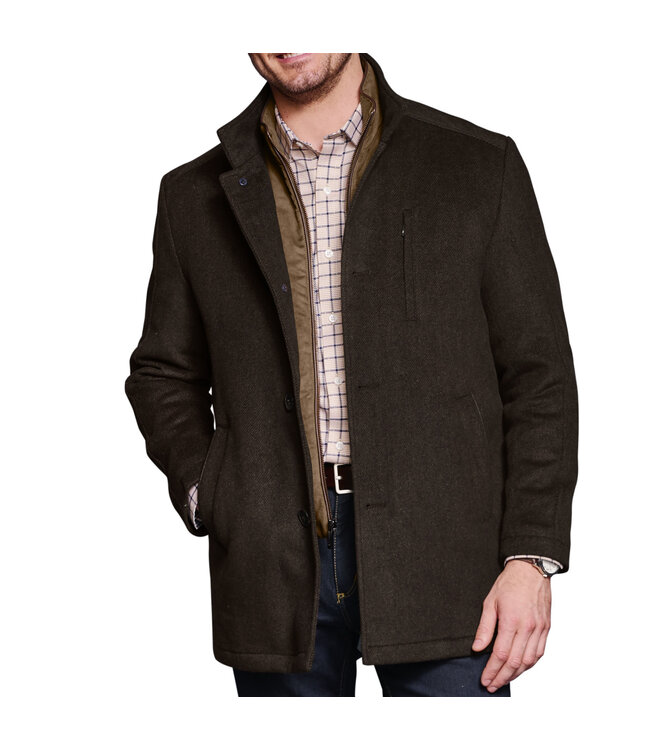 Brown Upton Twill Coat