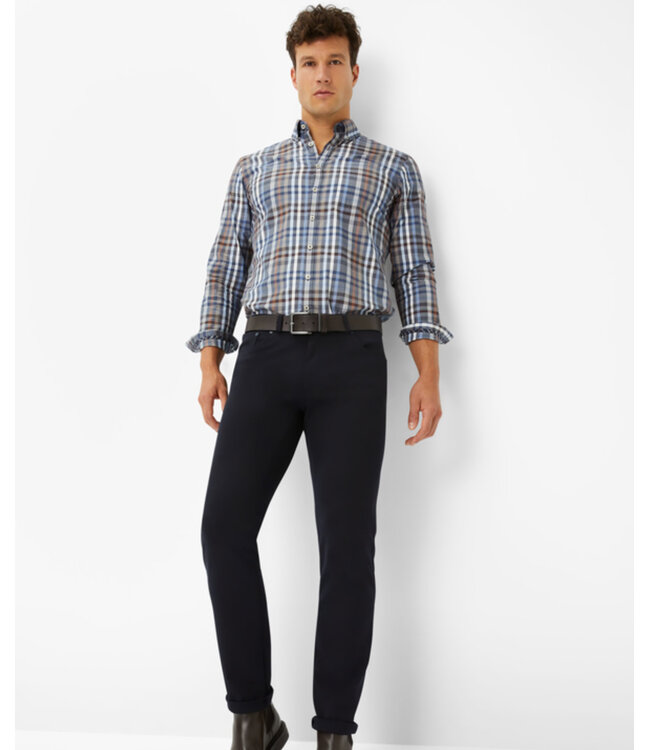 Slim Fit Navy Hi-Flex JERSEY 5 Pocket Pants