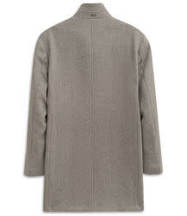 Grey Herringbone Overcoat