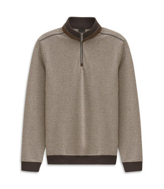 BUGATTI Modern Fit Mid Brown 1/4 Zip