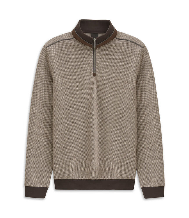 Modern Fit Mid Brown 1/4 Zip