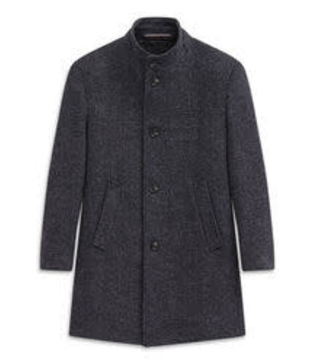 Navy Tweed Overcoat