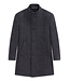 BUGATTI Navy Tweed Overcoat
