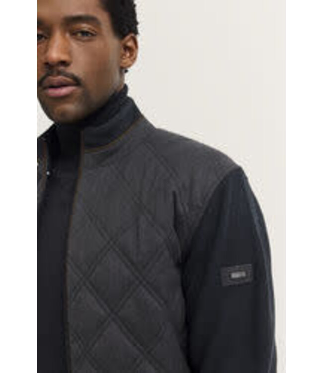 Charcoal Quilted Front Full Zip