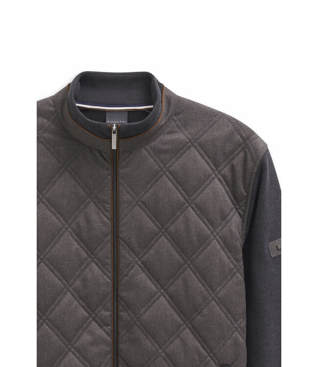 Charcoal Quilted Front Full Zip