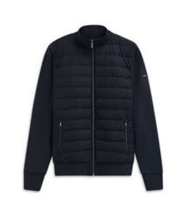 Navy Quilted Front Full Zip