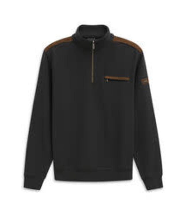 Charcoal 1/4 Zip with Tan Trim
