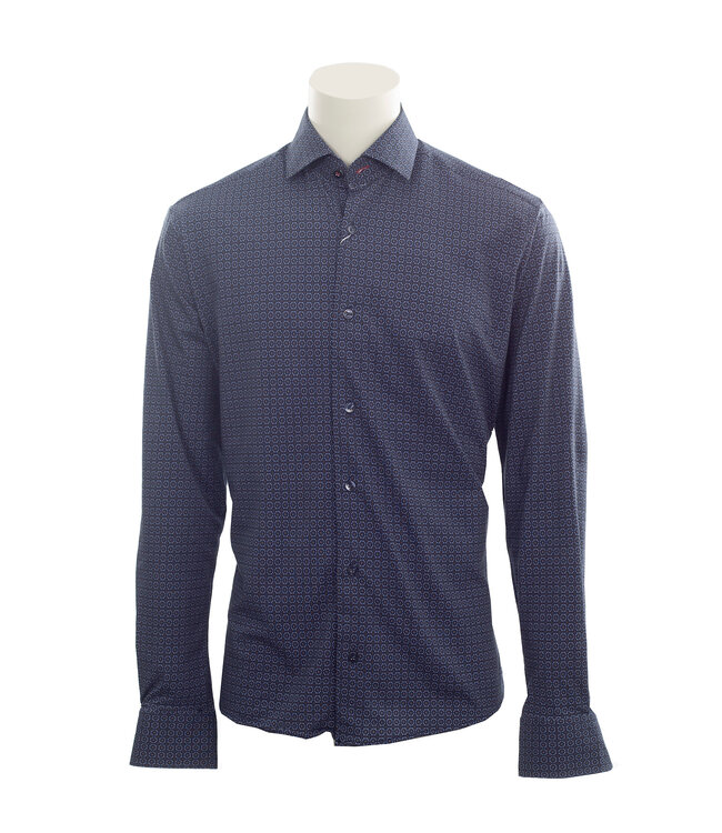 Modern Fit Navy with Circles Shirt