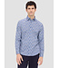 Modern Fit Dusty Blue Pattern Shirt