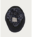 Navy Baker Herringbone Flat Cap