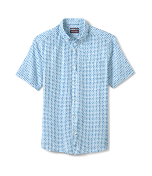 Classic Fit Blue Print Shirt